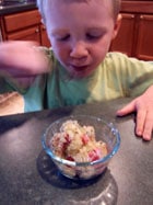 Ryan with kiwi pomegranate ice - 2