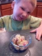 Ryan with kiwi pomegranate ice - 3