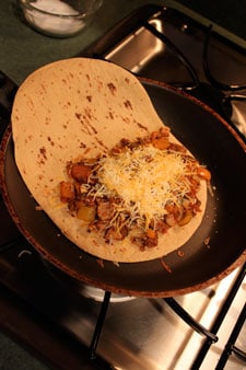 Leftover Turkey Quesadillas Panini Thing step 1