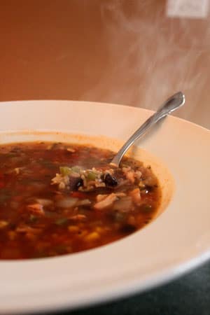 Santa Fe Chicken (well, Turkey) Soup