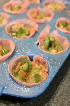 Mini Western Omelet Muffins - before
