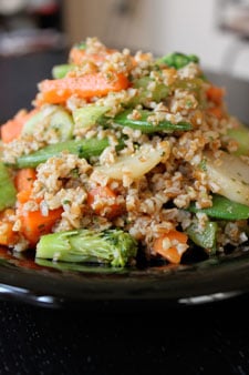 Asian Inspired Tabouli Salad - entire plate