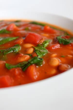 Spiced Up Tomato Soup with Pinto Beans