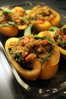 Curried Quinoa Stuffed Peppers - take 3