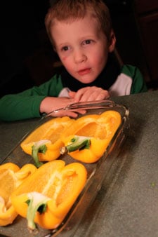 Curried Quinoa Stuffed Peppers - Ryan looking