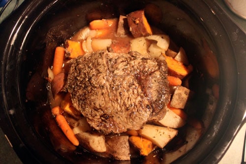 Slow Cooked Top Sirloin with Rosemary and Thyme - after