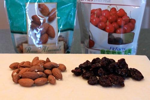 Chocolate Cherry Almond Vita-Loaf - cherries and almonds