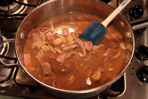 Beef with Mushrooms, Pantry Style - pan