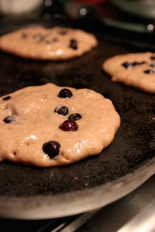 Simple Homemade Blueberry Banana Pancakes - before