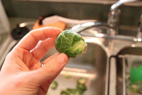 Simply Roasted Brussels Sprouts - step 1