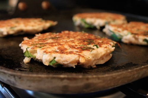 Turnip Parsley Cakes - flip