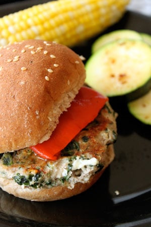Spinach Feta Turkey Burgers