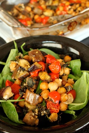 Roasted Eggplant with Tomato and Feta
