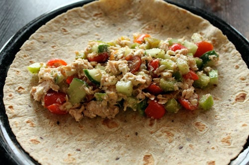 Garden Tuna Salad with Feta - the wrap
