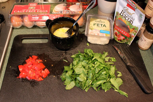 Feta Spinach Omelet - station