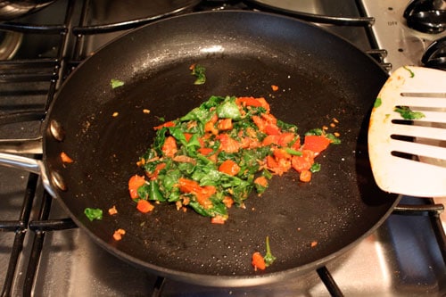 Feta Spinach Omelet - step 1