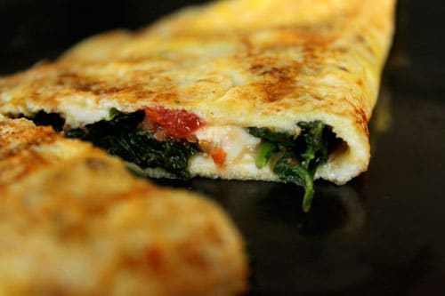 Feta Spinach Omelet - step 1