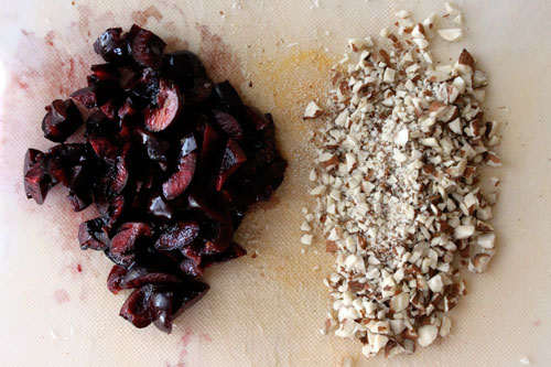 All Bran Cherry Almond Muffins - the cheries and the almonds