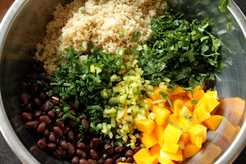 Mango, Black Bean and Couscous Salad - ingredients