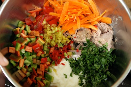 Spicy Garden Tuna Salad - ingredients