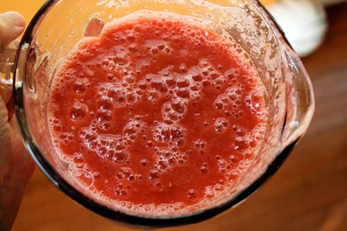 Homemade Garden Tomato Soup - blended