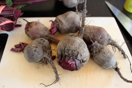 Simply Roasted Beets - cut
