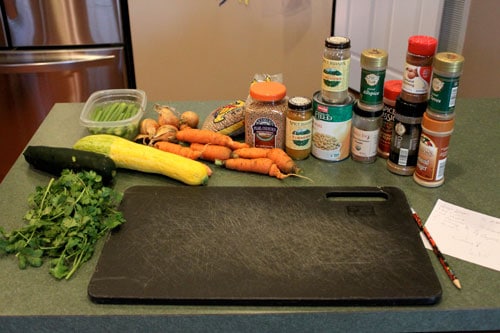 Moroccan Inspired Soup with Lentils, Chickpeas and Couscous - the set