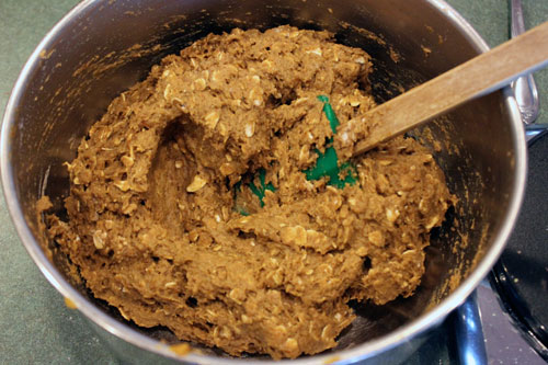 Vegan Pumpkin Oatmeal Cookies - the batter