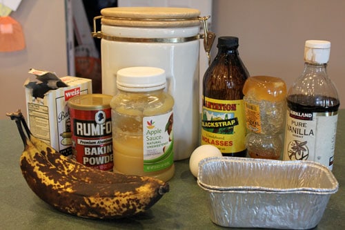 Mini Banana Bread Loaves - ingredients
