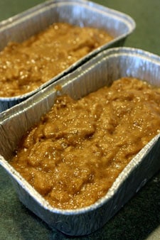 Mini Banana Bread Loaves - before