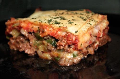 Deep Dish Crescent Pizza Casserole - slice