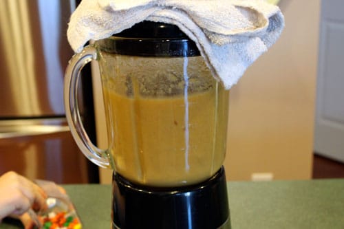 Curried Sweet Potato and Apple Soup - after