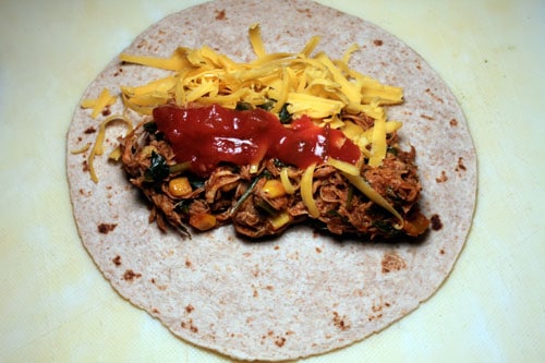 Leftover Turkey (or Chicken) Enchilada Filling - filling