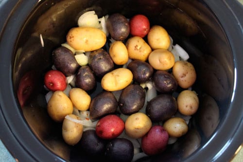 Potatoes, Sausage and Cabbage in the Slow Cooker - step 1