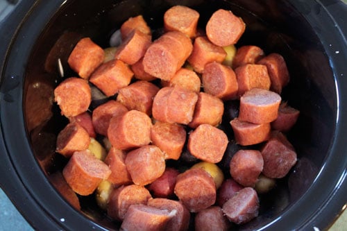 Potatoes, Sausage and Cabbage in the Slow Cooker - step 2