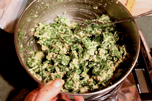 Turkey Spinach Lasagna Roll-ups  - the filling