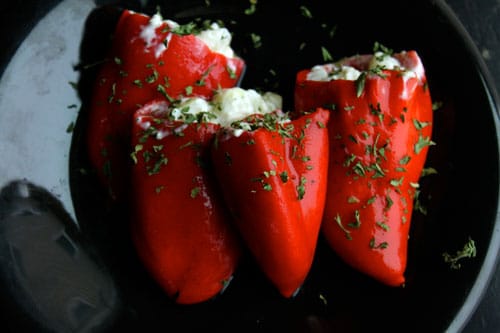 Cheesy Stuffed Roasted Peppers - finished!