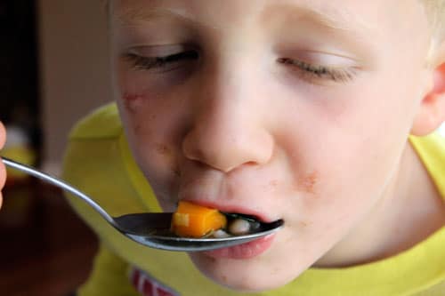 Fresh From the Farm Vegetable Soup with Leeks and Kale - taste test