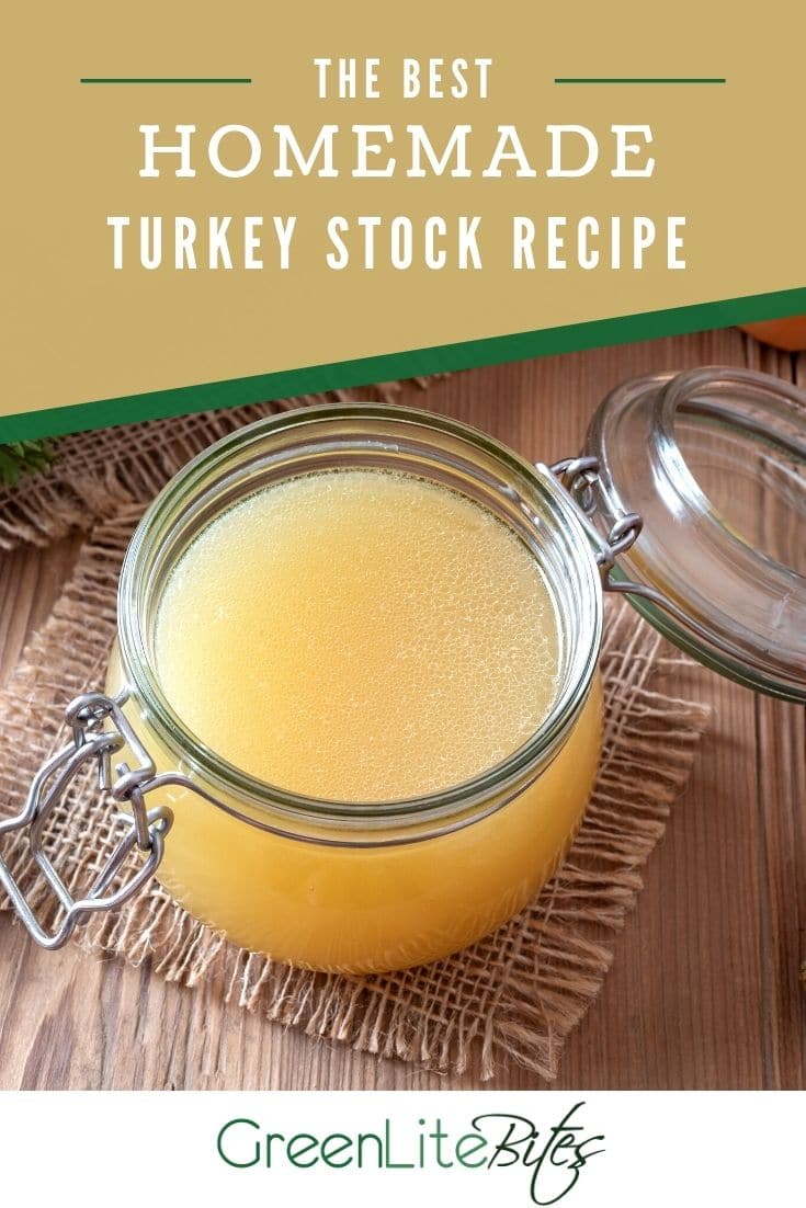 Jar of turkey stock