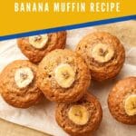 Muffin with banana slice on top