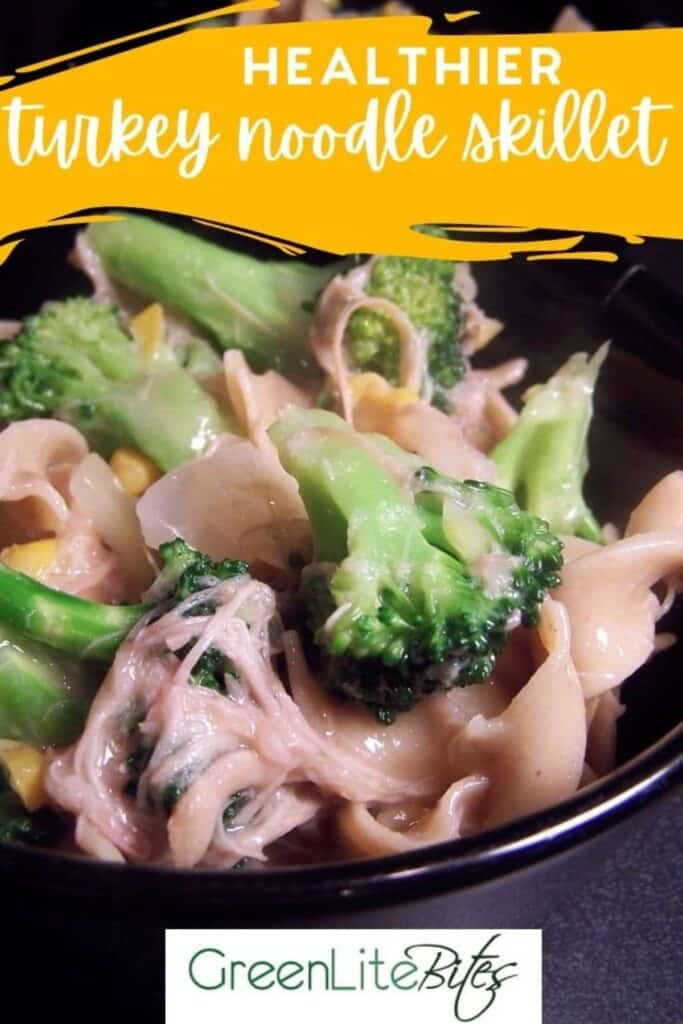 easy turkey noodle skillet with broccoli pin 2