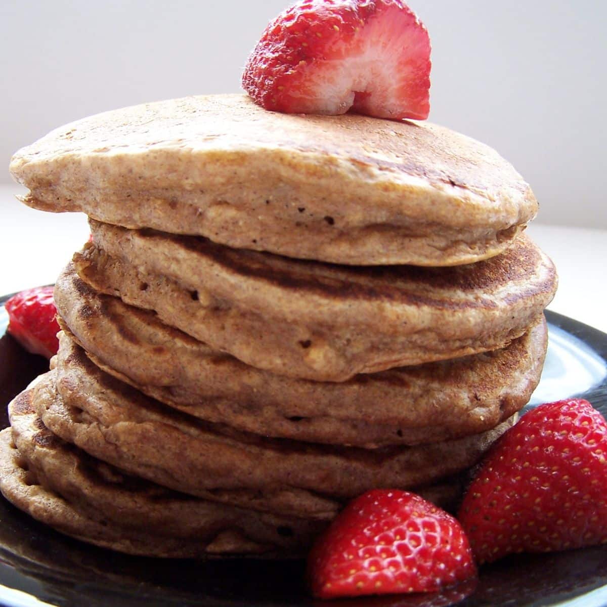 whole wheat pancakes featured