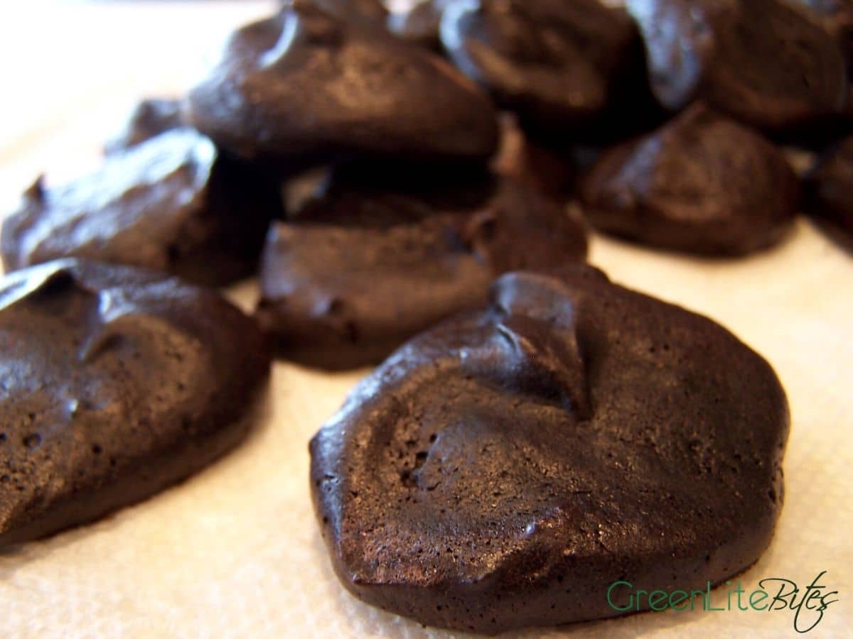 Chocolate cookies on platter