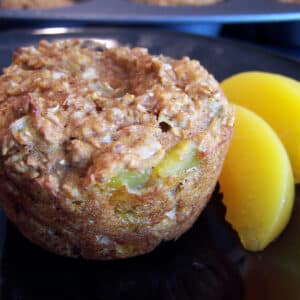 peach bran muffins featured