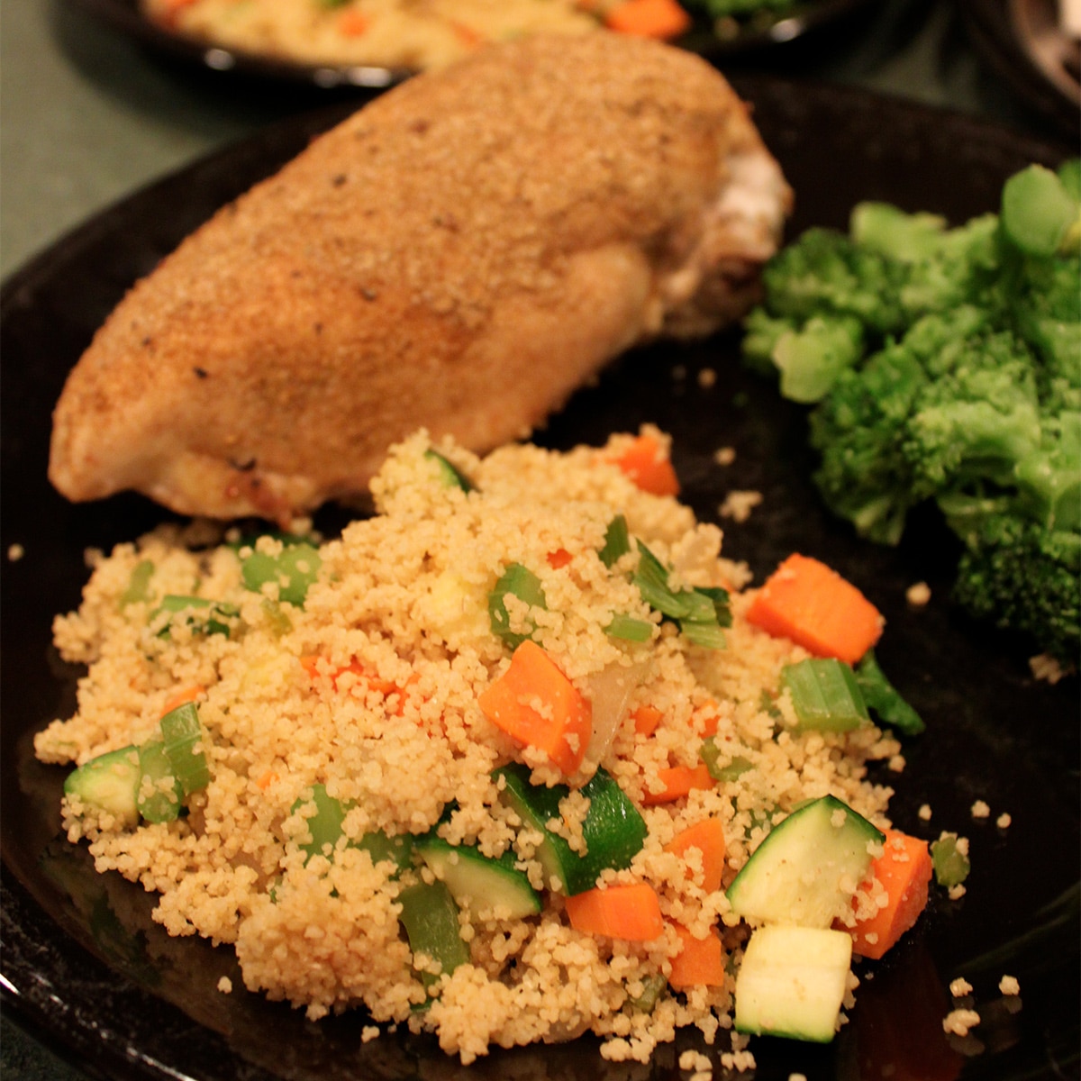 chicken with veggie couscous featured