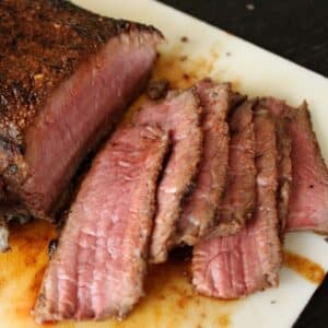 dry rubbed pan-fried london broil featured