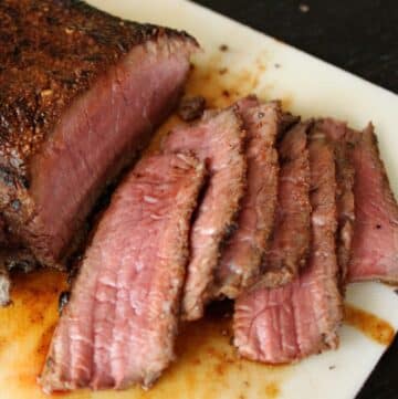 dry rubbed pan-fried london broil featured