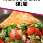 tomato & spinach salad pin