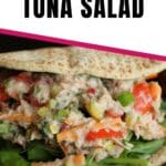spicy garden tuna salad pin