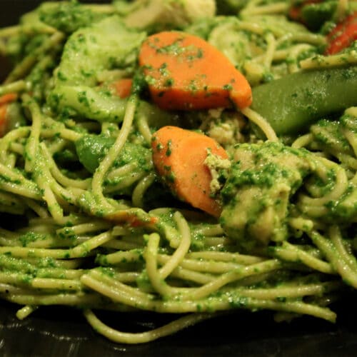 Spinach Arugula Pesto with Walnuts